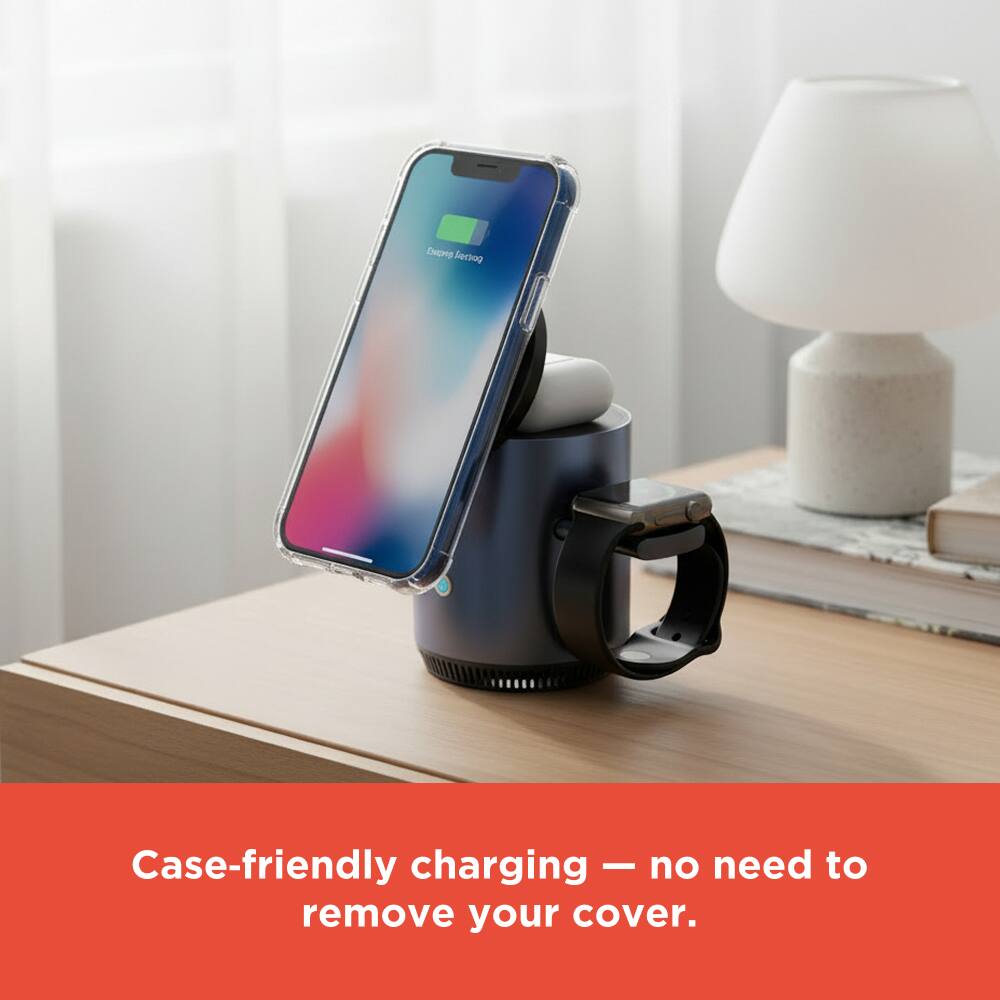 Case-friendly charging — no need to remove your cover.