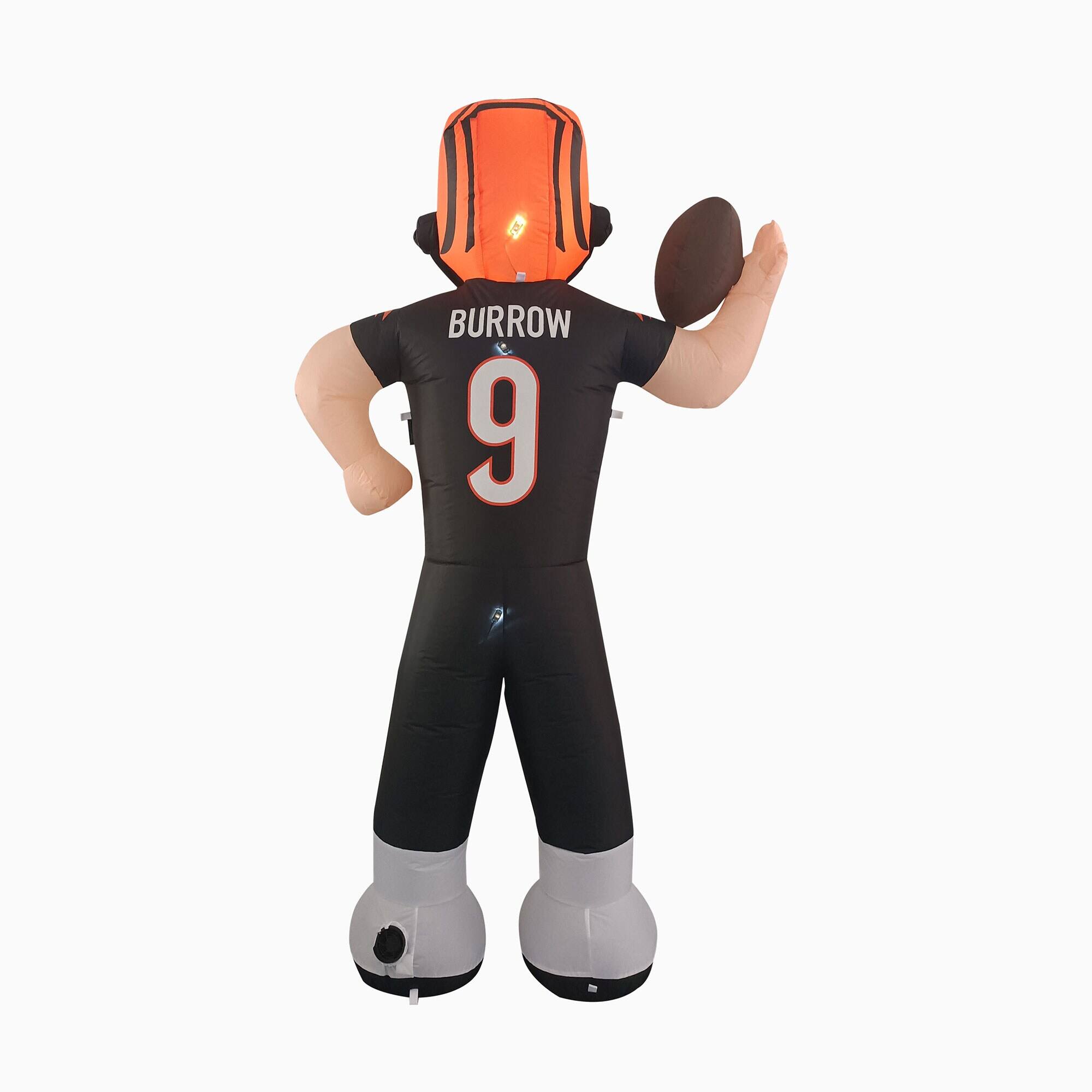 Alt View 2. Logo Brands - Joe Burrow Cincinnati Bengals Player Lawn Inflatable - Multicolor.