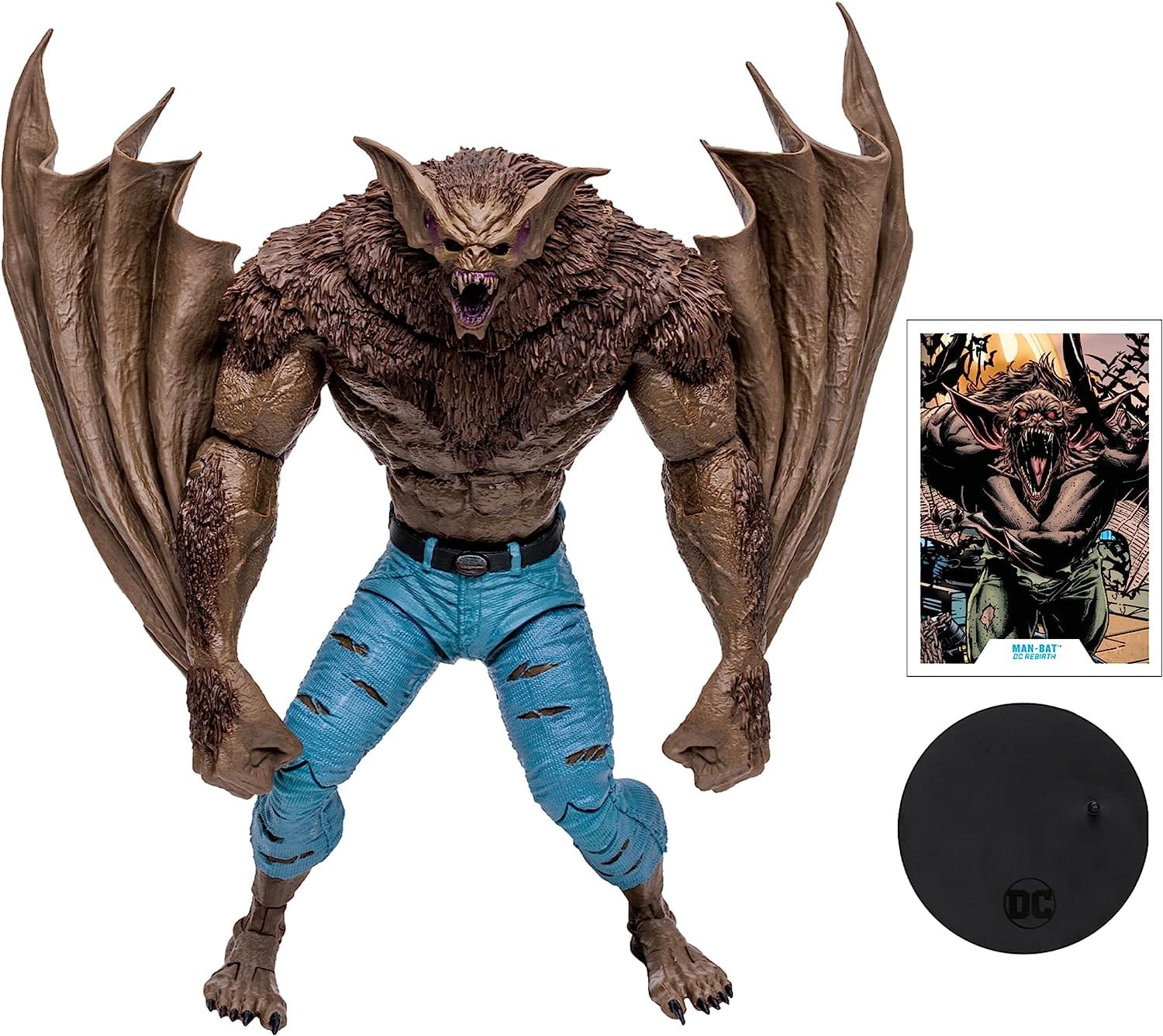 ガルタン マンマシーン フルアーマー 武器セット 参加賞ミニフィギュアセット McFarlane Toys DC Megafig 9 Inch Action Figure | Man Bat Brown
