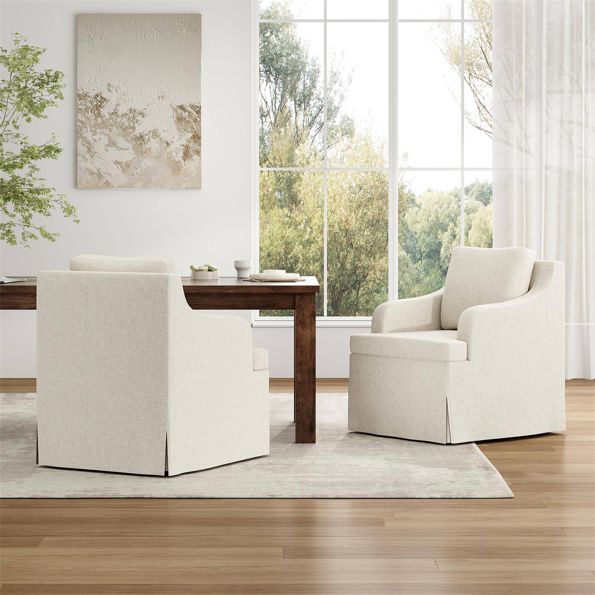 Alt View 6. Boyel Living - Dining Chair with Armrest Kitchen Chair with Soft Upholstered and High-Density Sponge Cushion Accent Chair for indoor - Gray.