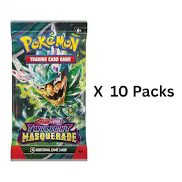 Pokémon - 10 Packs X Twilight Masquerade Loose Booster Pack English Pokemon Trading Card Game