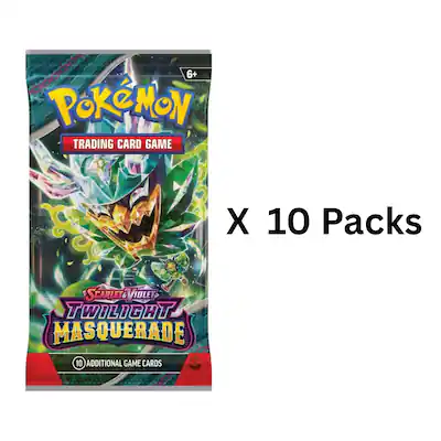 Pokmon 10 Packs X Twilight Masquerade Loose Booster Pack English Pokemon Trading Card Game - Best Buy Pokmon 10 Packs X Twilight Masquerade Loose Booster Pack English Pokemon Trading Card Game - Best Buy