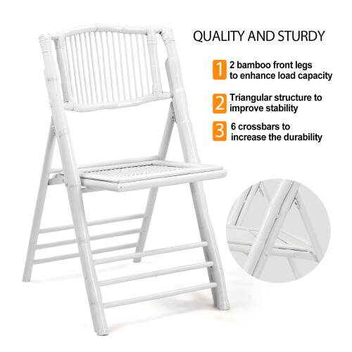 QUALITY AND STURDY

1. 2 bamboo front legs to enhance load capacity
2. Triangular structure to improve stability
3. 6 crossbars to increase the durability