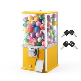 VEVOR - Gumball Machine, 21 inch Height Candy Vending Machine Dispenser, 25-Cent Vending Machines for Shopping Malls - Yellow