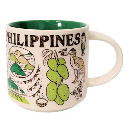 Front. Starbucks - Starbucks Been There Series Philippines Ceramic Mug, 14 Oz - green.