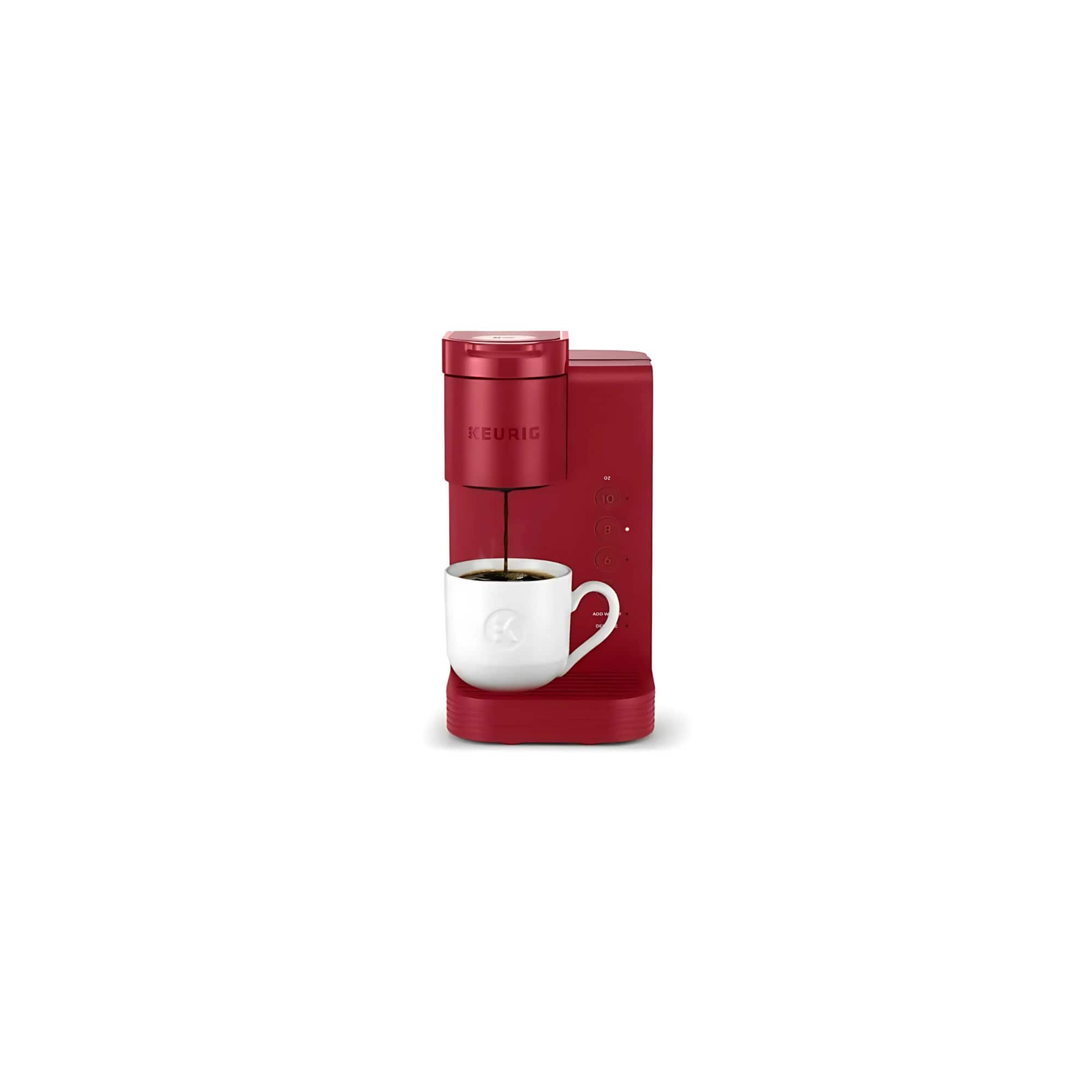 Angle. Keurig - Keurig K-Express Essentials Single Serve K-Cup Pod Coffee Maker (Red) - Red.