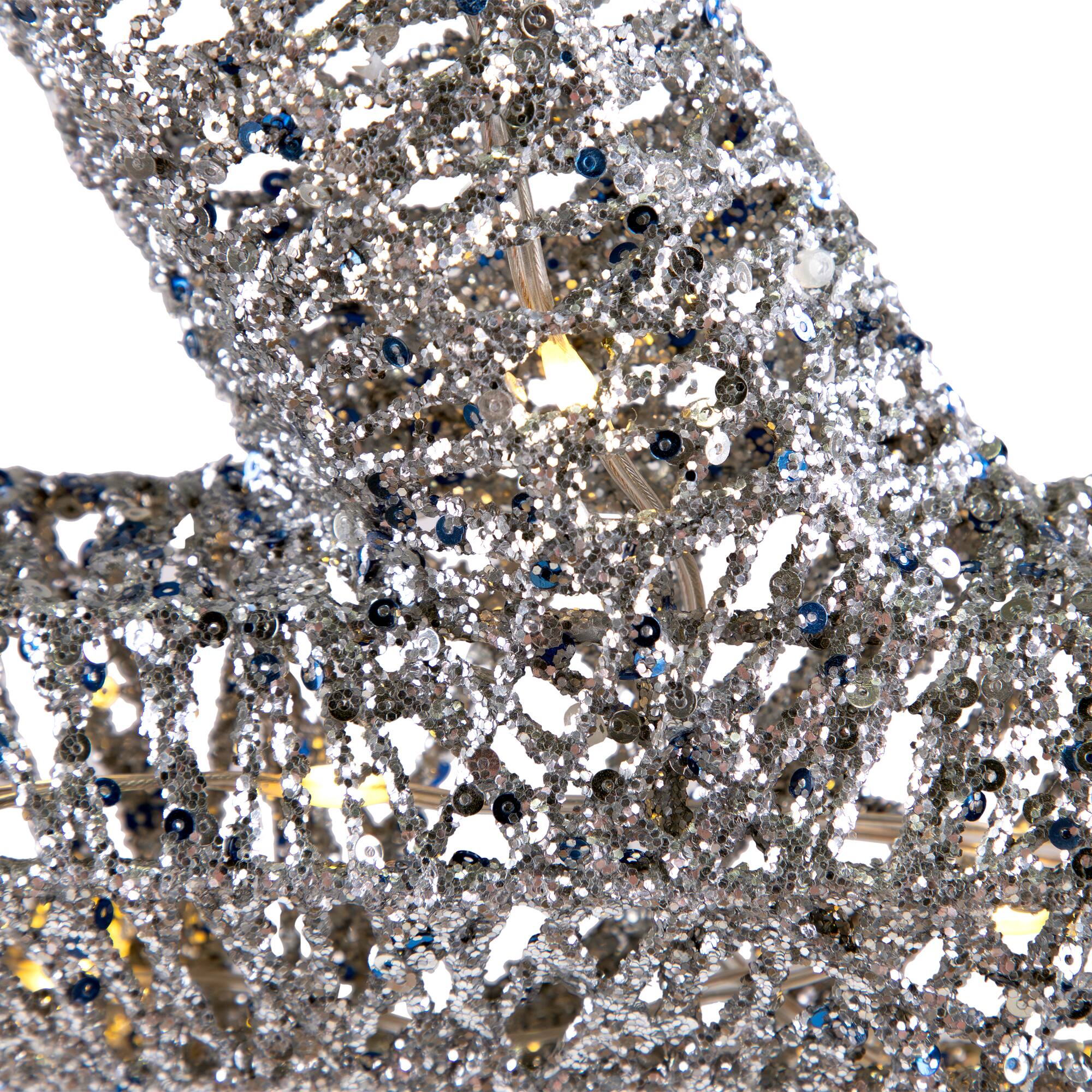 Alt View 8. Northlight - LED Lighted Sequined Star of David Hanukkah Outdoor Decoration - 36" - Silver.