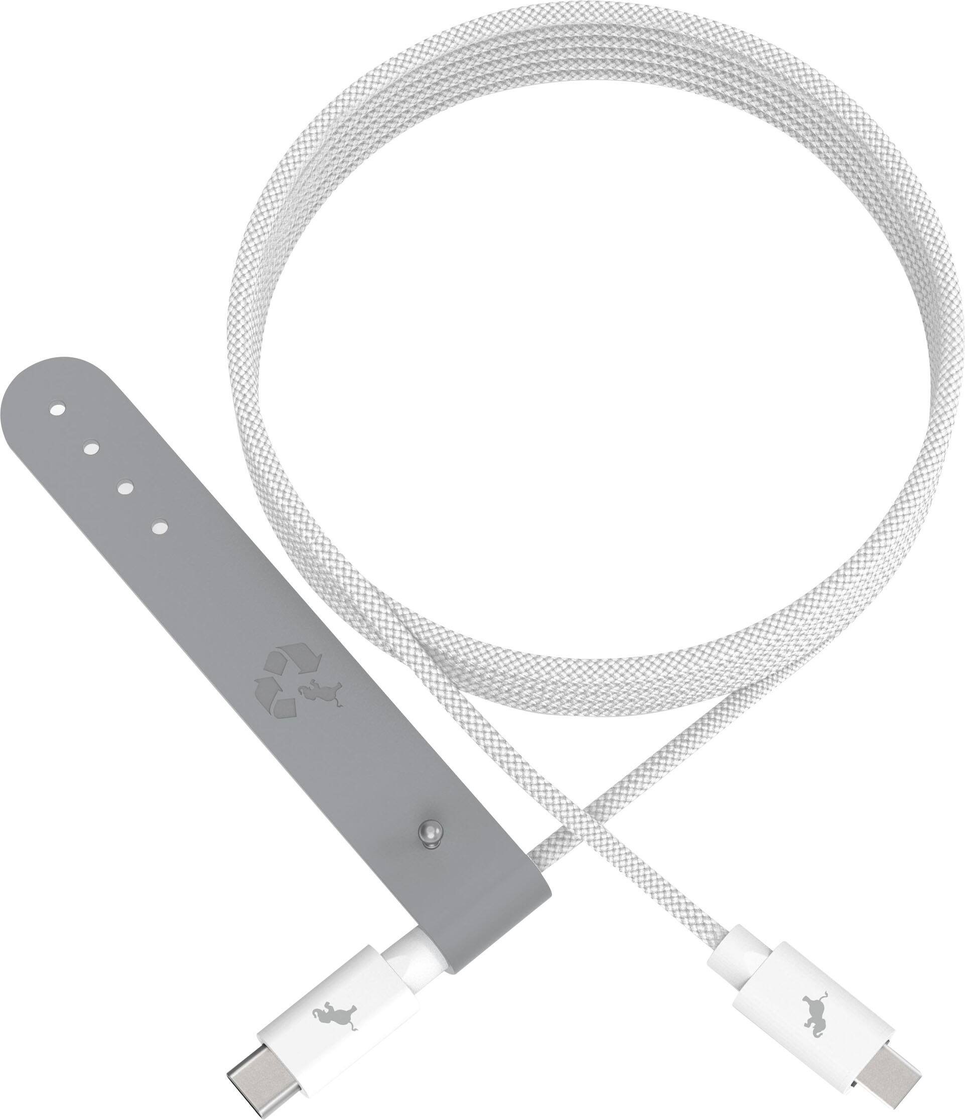 Alt View 1. Nimble - Powerknit USB-C to USB-C Cable 1M/3.3FT Fast Charging for iPhone 17–15, iPad, MacBook Air/Pro 2018–2022, Samsung & More - White.