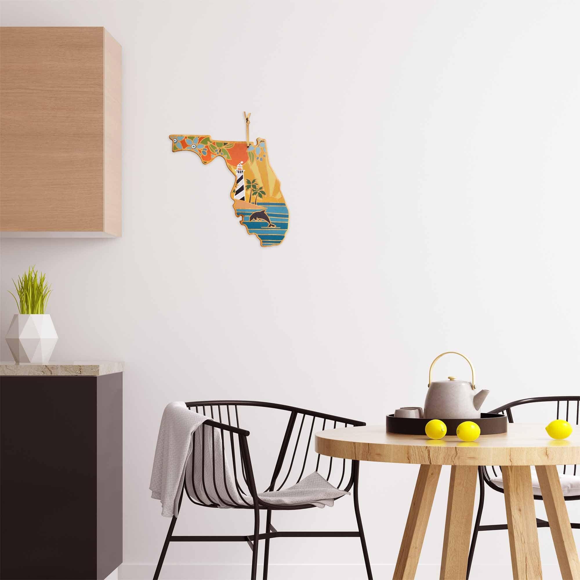 Alt View 1. Totally Bamboo - Florida Cutting Board with Artwork by Summer Stokes.