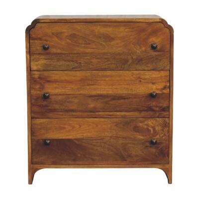 brown scalloped dresser Moe s Home Collection Mabel 6 Drawer Dresser Dark Brown