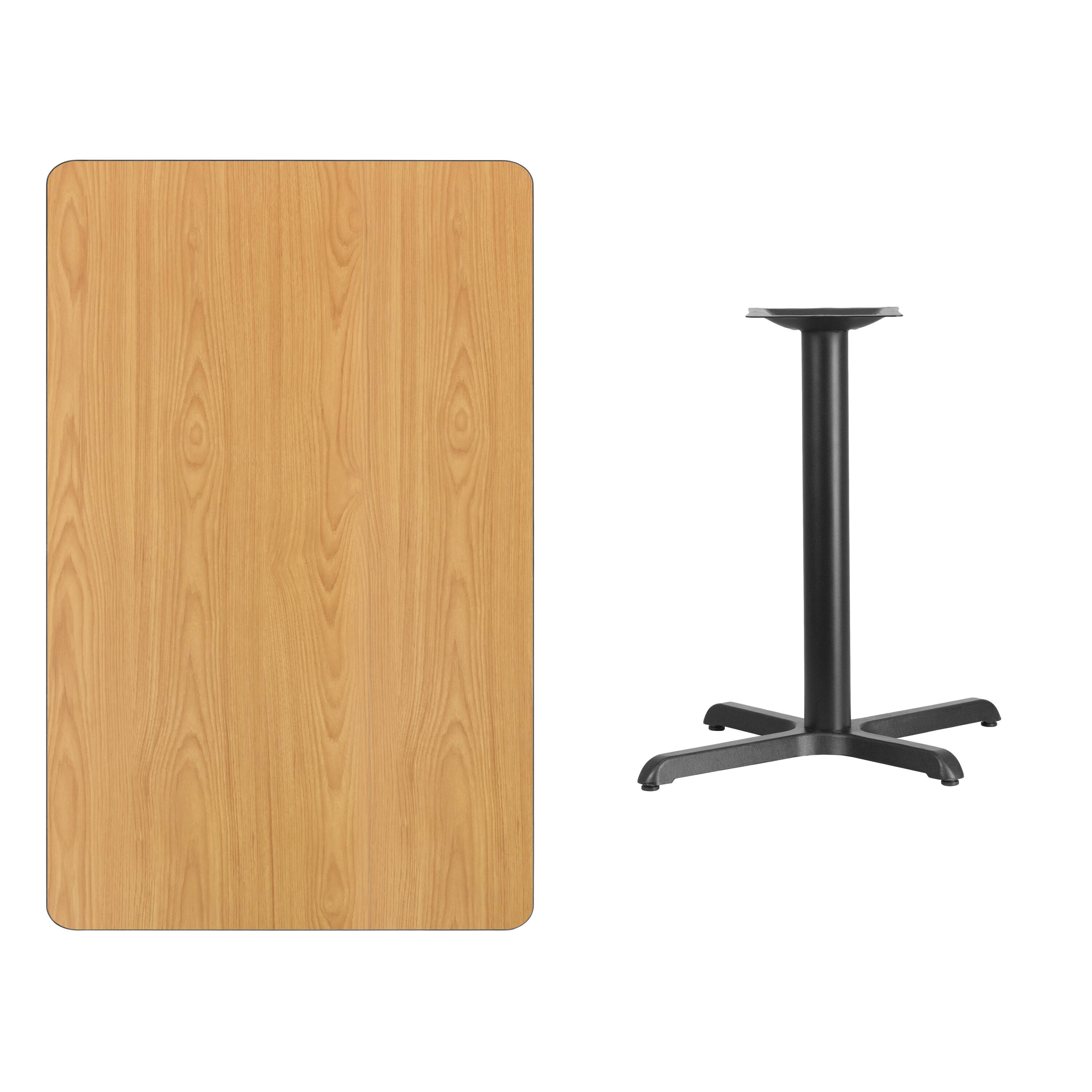 Alt View 2. Emma + Oliver - 30"x48" Rectangular Laminate Table with 23.5"x29.5" Table Height Base - Natural.