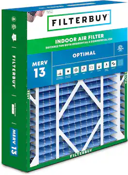 Filterbuy - 20x26x5 MERV 13 Smoke & Allergy Defense, Pleated HVAC AC Furnace Air Filters Replacement for Electro-Air & More (1-Pack) - Blue