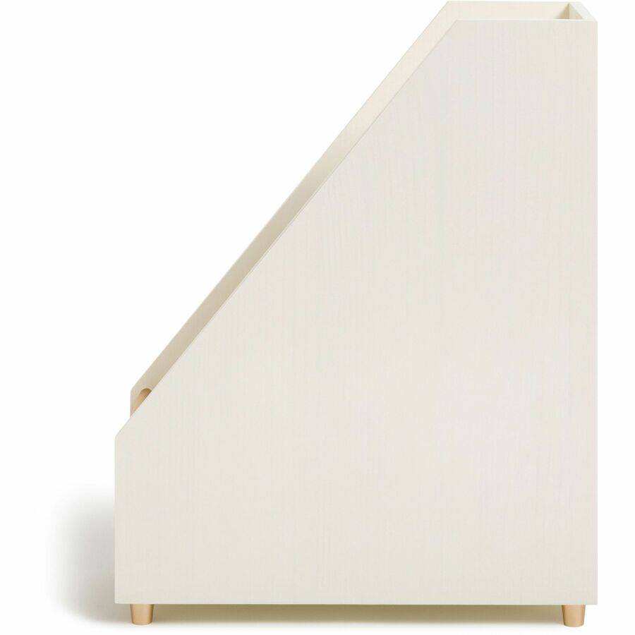 Angle. U Brands - U Brands Juliet Magazine Holder White Pine Wood - White.
