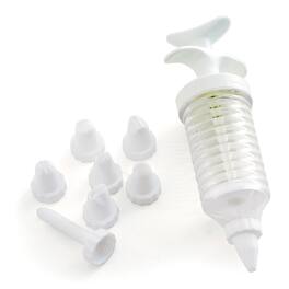 Norpro - Cupcake Injector/Decorating Icing Set, 9-Piece, Stainless Steel Tips - White