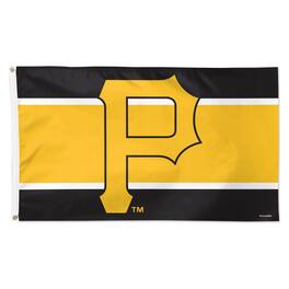 WinCraft - Pittsburgh Pirates 3' x 5' Horizontal Stripe Deluxe Single-Sided Flag - Multicolor