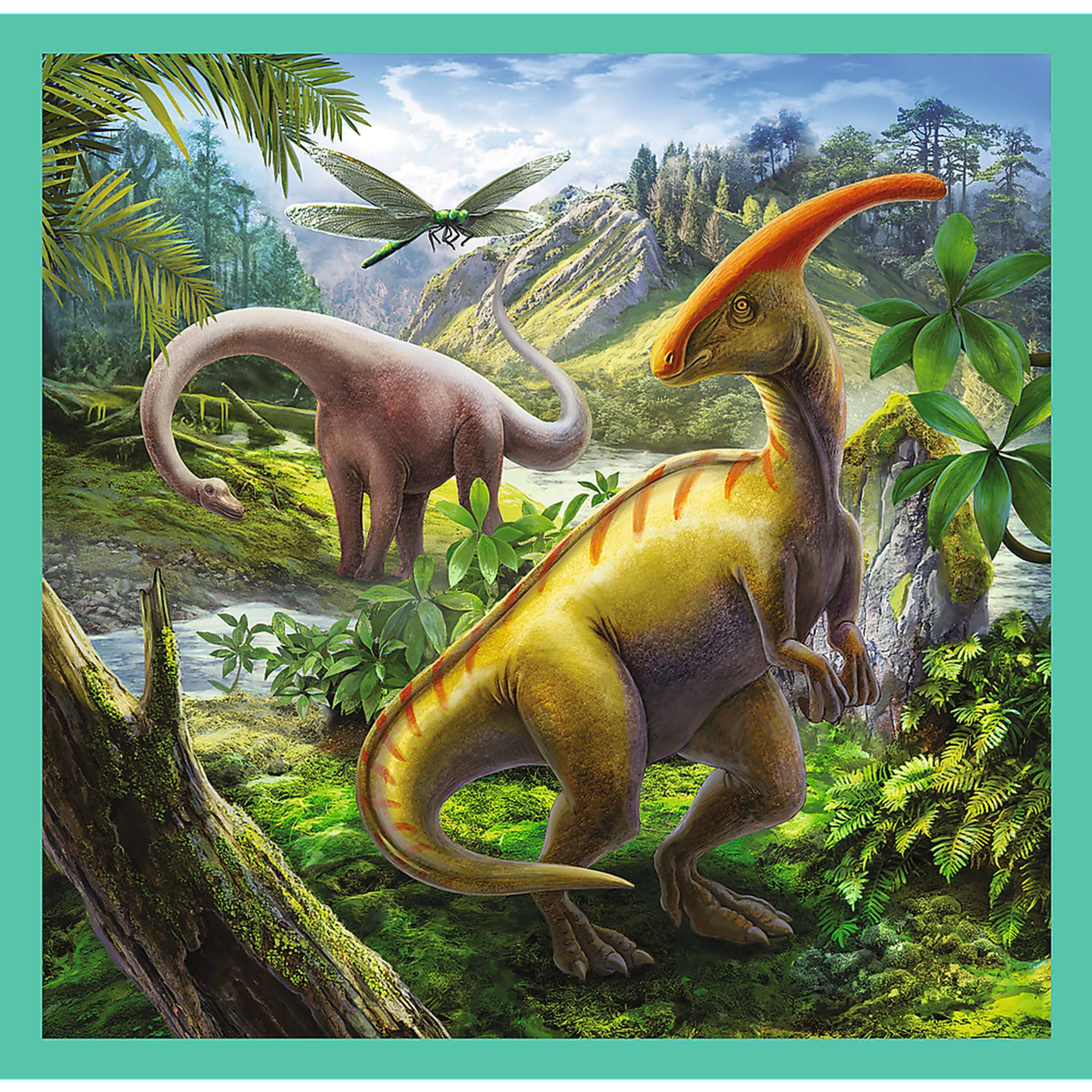 Alt View 1. Trefl - Trefl Preschool 3 in 1 Puzzle - The Extraordinary World of Dinosaurs.