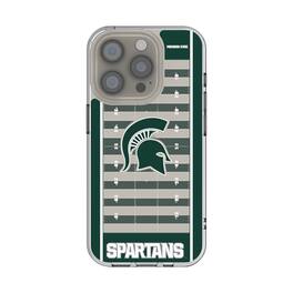 Keyscaper - NCAA - Michigan State Spartans iPhone Clear Football Field Design Case - 14 - Multicolor