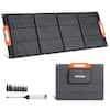 Front. VEVOR - 150W Foldable Monocrystalline Solar Panel, 23% Efficiency Portable ETFE Mono Solar Panel Charger with MC4 Output, Type-C - Black.