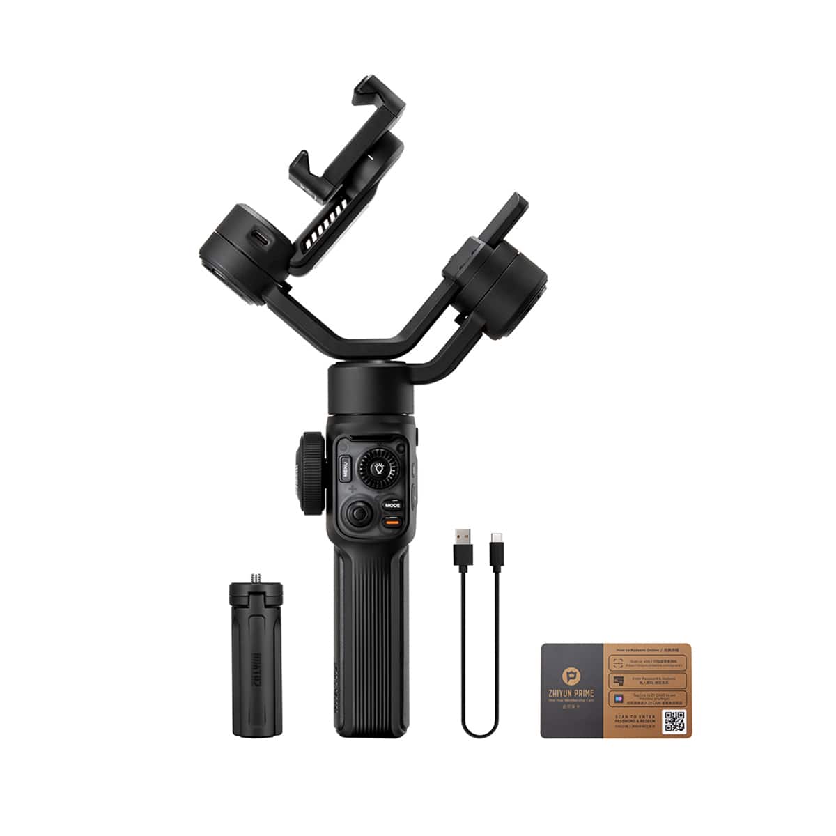 Zhiyun - SMOOTH 5S AI 3-Axis Handheld Gimbal Stabilizer Standard for Smartphone, Black