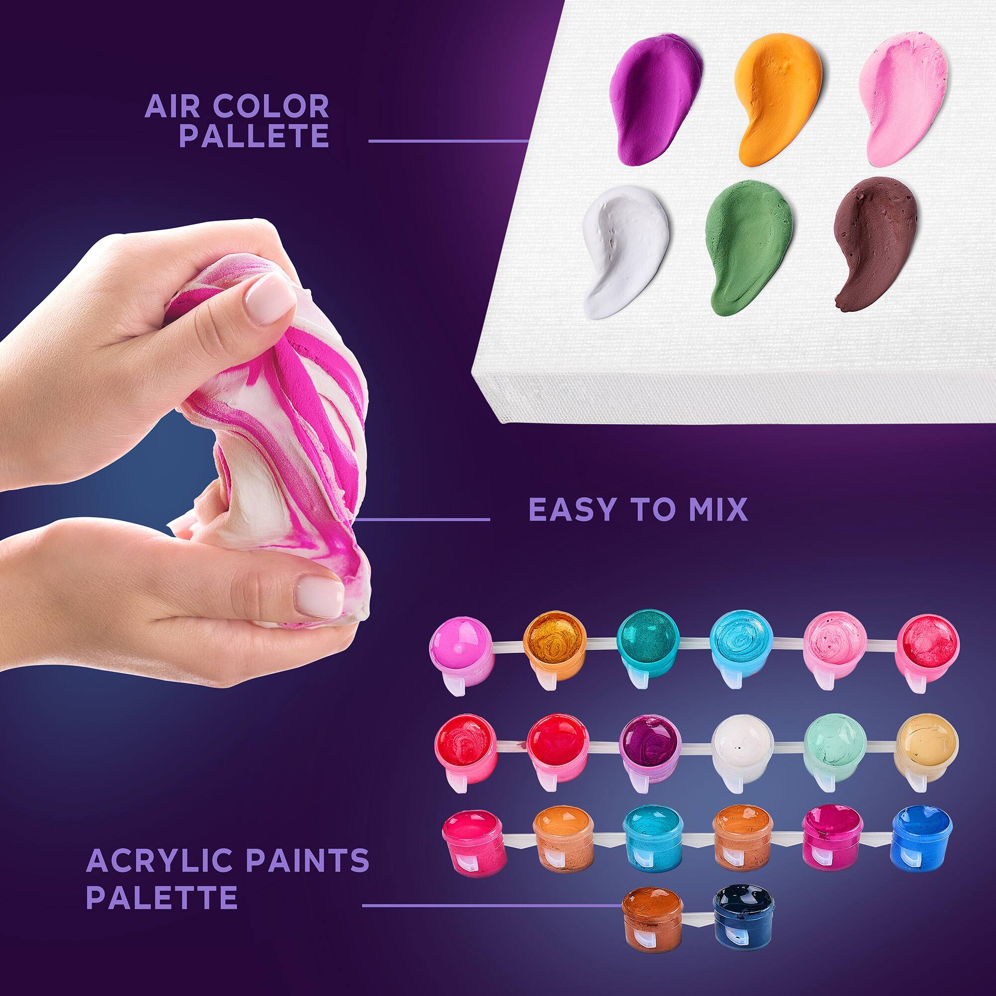 AIR COLOR PALETTE  
EASY TO MIX  
ACRYLIC PAINTS PALETTE