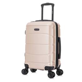 DUKAP - Sense Lightweight Hardside Spinner Luggage 20" Carry-On - Champagne
