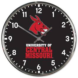 WinCraft - Central Missouri Mules Chrome Wall Clock - Multicolor
