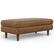 Front. Simpli Home - Morrison Large Rectangular Ottoman - Caramel Brown.