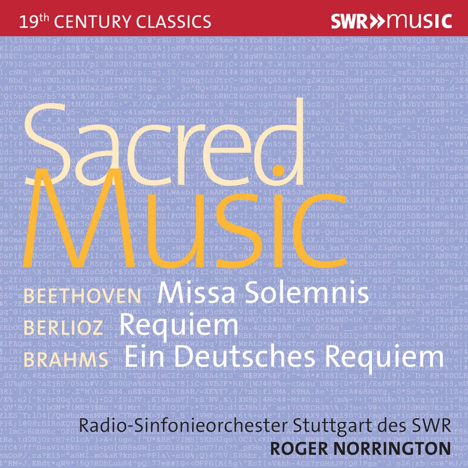 Radio-Sinfonieorchester Stuttgart des SWR - Sacred Music   - COMPACT DISCS [CD] price history on PriceWatchPro