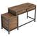 Left. Kadyn - Kadyn Study Writing Desk, 5-Drawer Computer Desk with Reversible Drawer Cabinet,Rustic Brown - Brown.