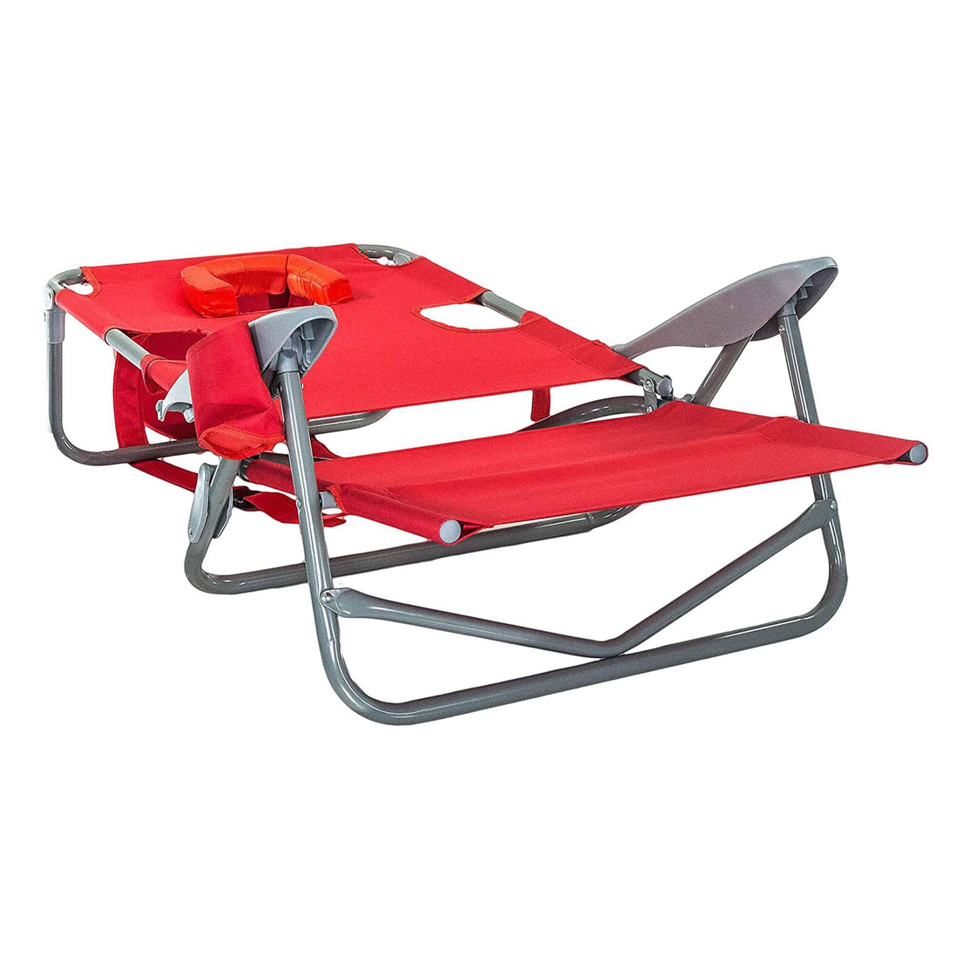 Alt View 2. Ostrich - Ostrich On Your Back Folding Reclining Outdoor Camping Lawn Chair, Red (2 Pack) - Red.