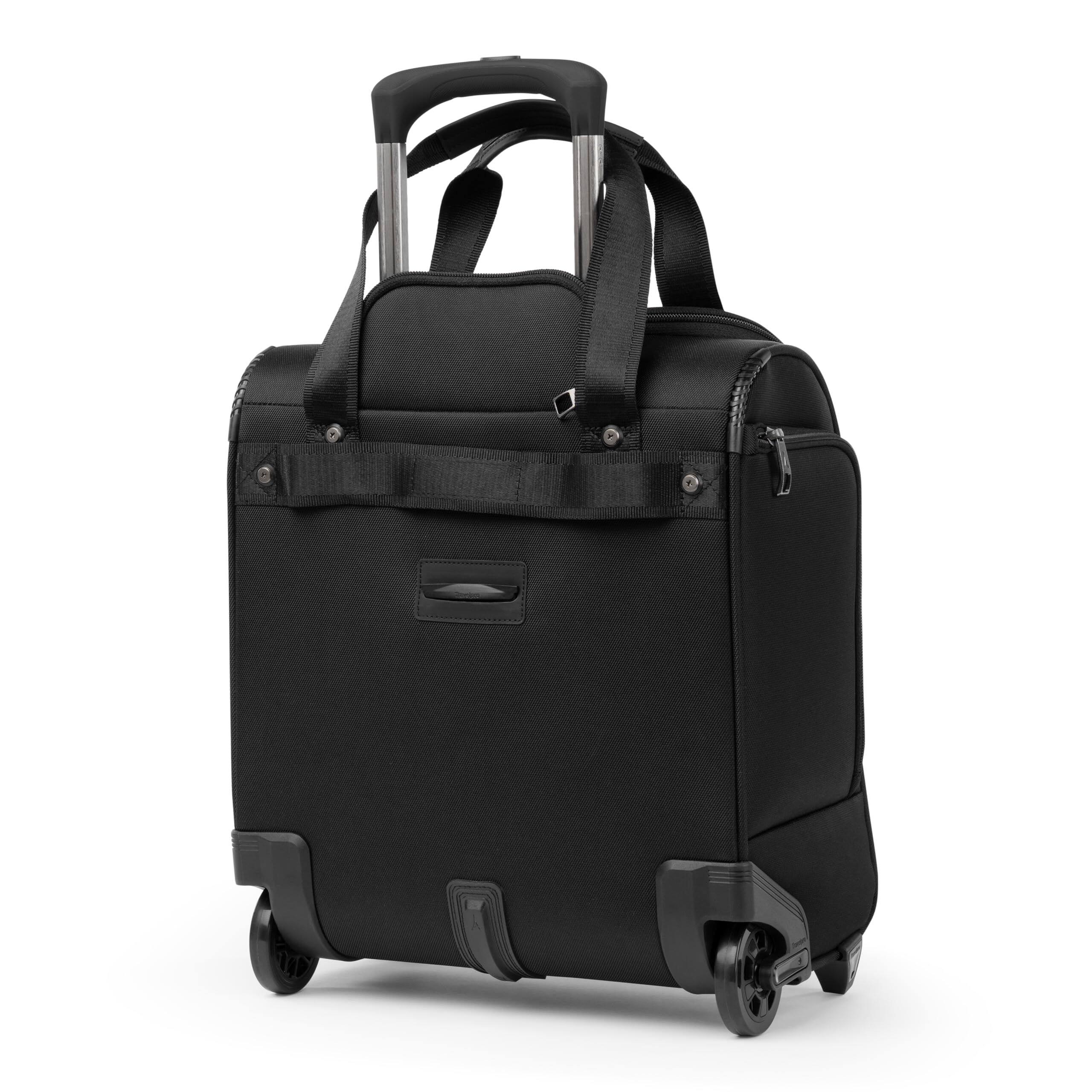 Angle. Travelpro - Crew Classic Lightweight Softside Underseat Rolling Carry On Bag - Black.