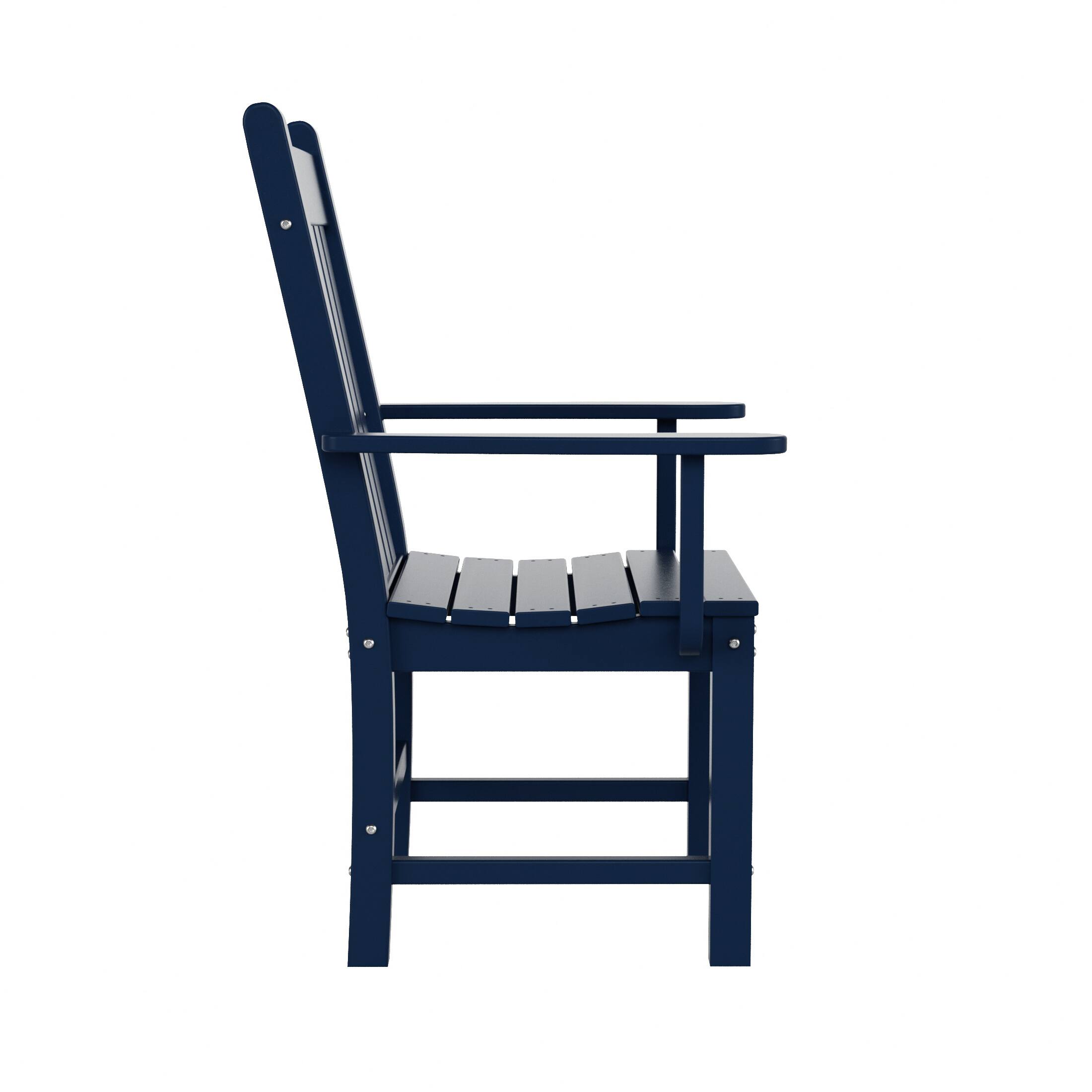 Alt View 1. WestinTrends - WestinTrends Malibu Outdoor Patio Dining Armchair - Navy Blue.