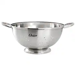 Oster - Corden 5 Quart Stainless Steel Colander in Brushed Silver