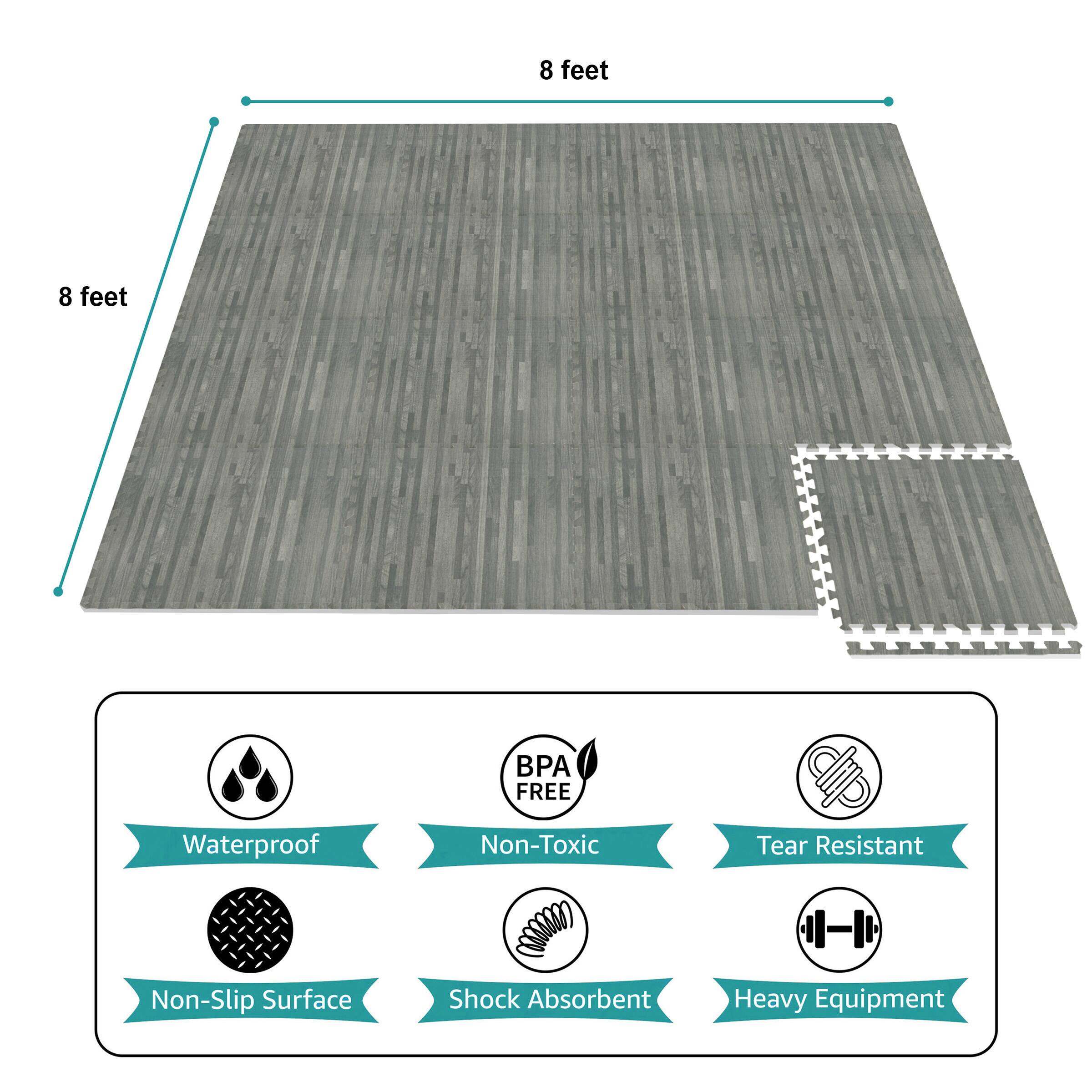 8 feet  
8 feet  
BPA FREE  
Waterproof  
Non-Toxic  
Tear Resistant  
Non-Slip Surface  
Shock Absorbent  
Heavy Equipment