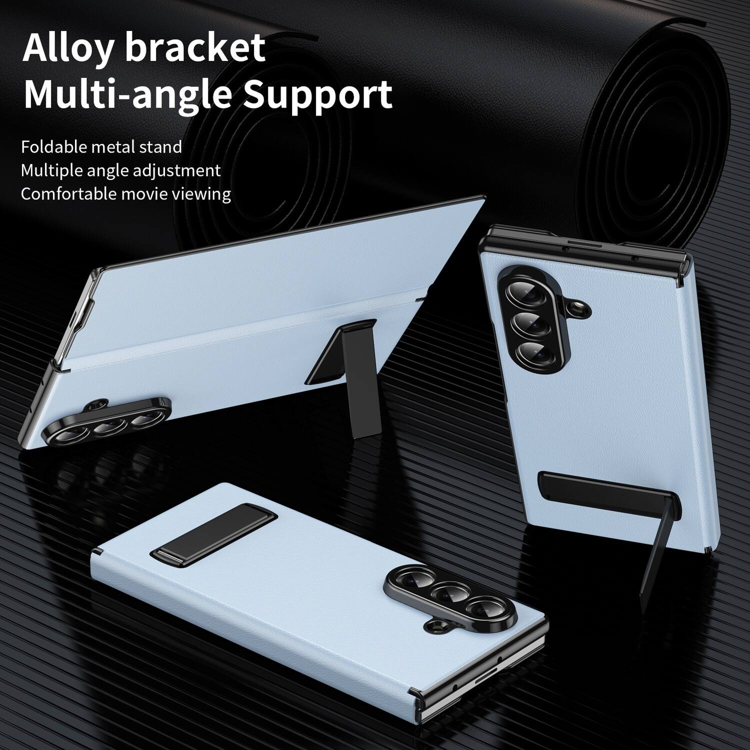 Alloy bracket Multi-angle Support

Foldable metal stand
Multiple angle adjustment
Comfortable movie viewing