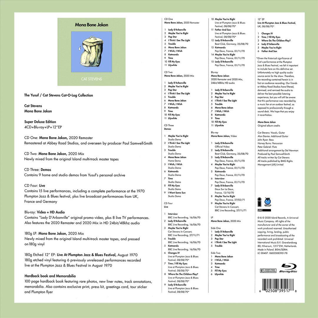 Back. Mona Bone Jakon [Super Deluxe Edition 4CD/Blu-Ray/LP/12" Box Set] [CD & Blu-Ray].