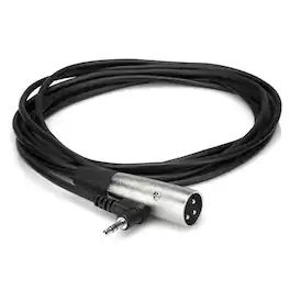 Hosa Technology - 5' Right Angle Stereo 3.5mm, 1/8", Mini Male to 3 Pin XLR male, XVM-105M