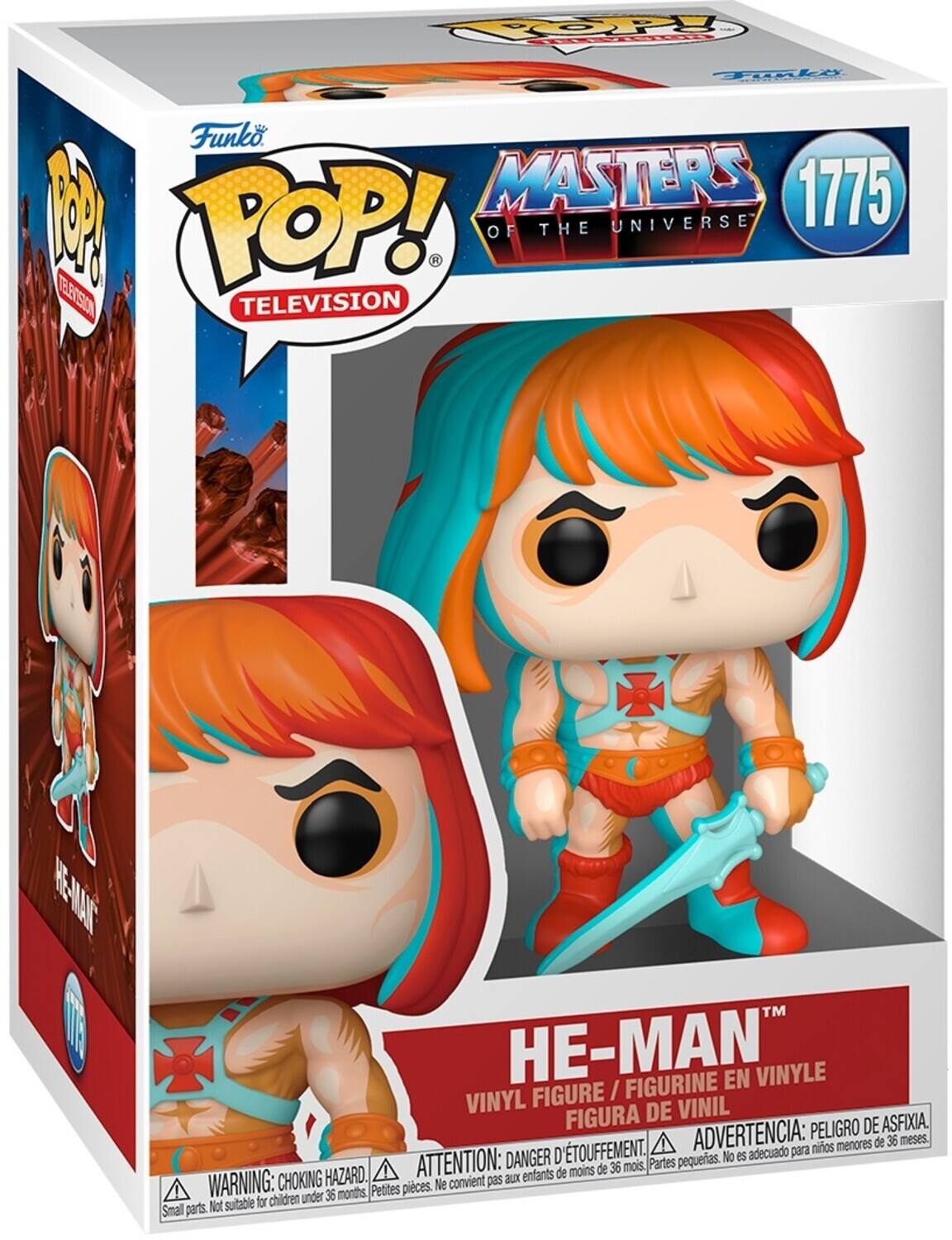 TOOOPY TECTL Tuake  Funko 1 MASTER'S 1775 POP! OF THE UNIVERSE R EETSION TELEVISION - E HE-MAN FIGURINE EN VINYLE FIGURE / VINYL DE VINIL FIGURA PELIGRO DE ASFIXIA TOUFFEMENT. ADVERTENCIA: para niños menores de 36 meses. DANGER D petites. No es adecuado HAZARD. ATTENTION: aux enfants de moins de 36 mois. Partes WARNING: CHOKING Petites pièces. Ne convient pas for children under 36 months Smal parts. Not suitable