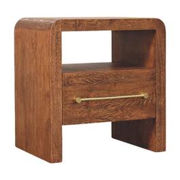 Artisan Furniture - Solid Wood Curved Edge Bedside - Brown