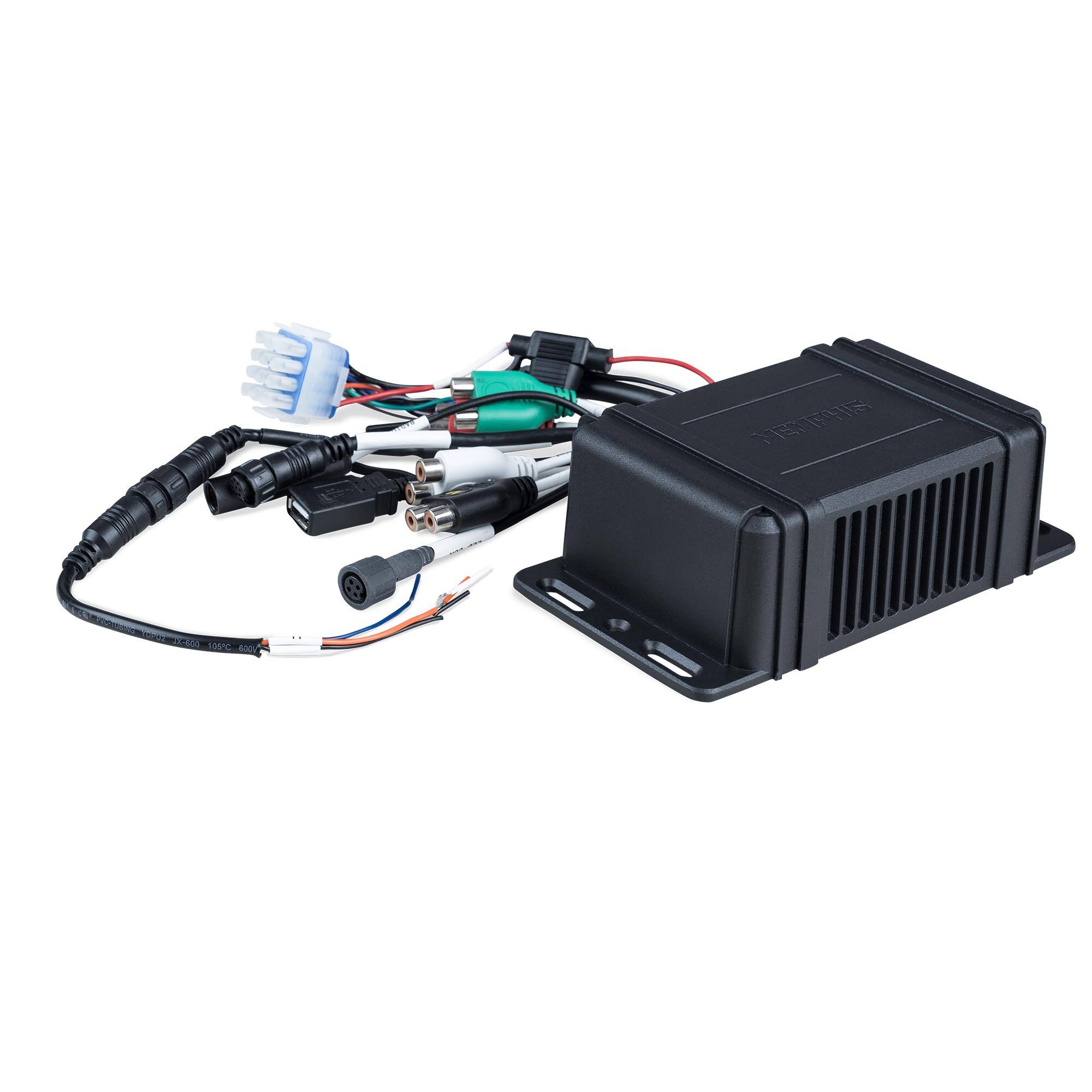 Alt View 3. Memphis Car Audio - Memphis Audio SMCHLA Powersports Media Controller With App Control - Black/Gray.