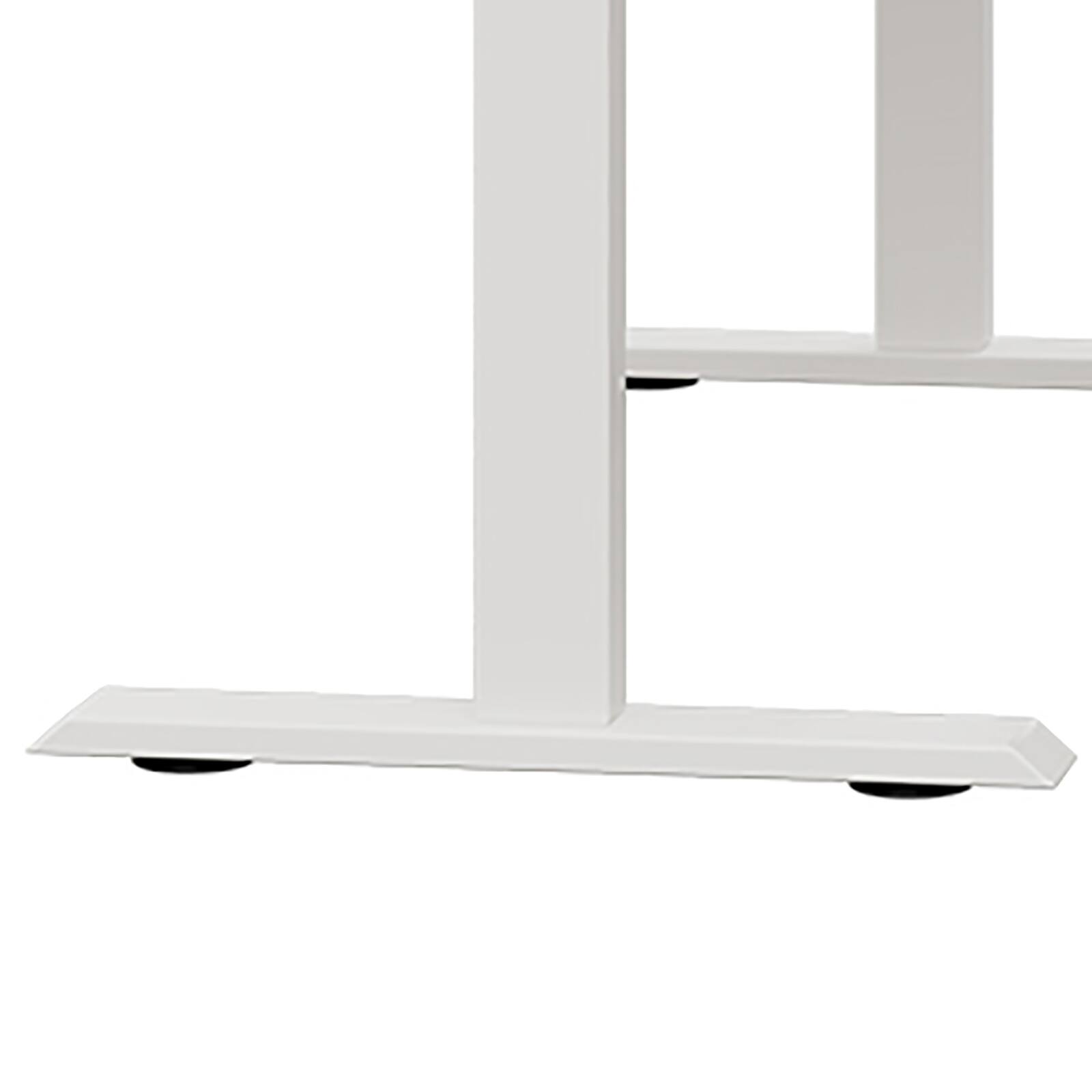 Alt View 5. Chateau Abodes - 63" Electric Standing Desk with Adjustable Height, Dual Motor Curve Design & 4 Memory Buttons - Oak White.