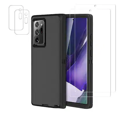 Front. Entronix - Entronix Heavy Duty Bundle for Galaxy Note 10 Plus - Case & Screen Protectors - Black.