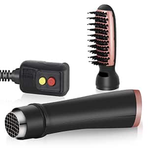 Oumilen - 3 in 1 Hot Air Brush - One Step Hair Dryer, Styler & Volumizer for Straightening, Curling & Blow Drying