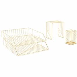 U Brands - Vena Desktop Organization Kit Metal - Gold