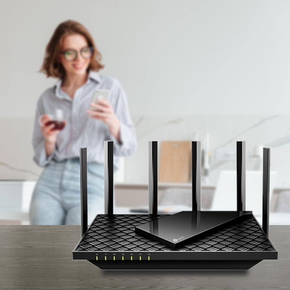 Alt View 2. TP-Link - AX5400 Wi-Fi 6 Router Archer AX73 Dual Band Gigabit Wireless Internet Router High-Speed Ax Router - Black.