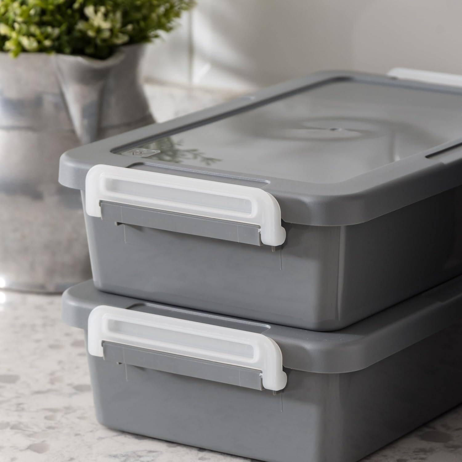 IRIS USA Clear Plastic Storage Bins with Lids, Organizing Container for ...