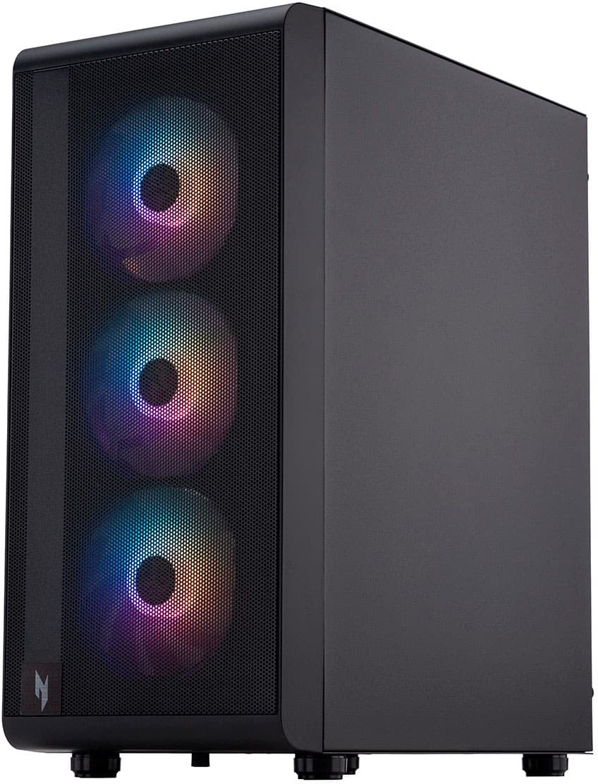 Alt View 7. Acer - Acer - Nitro 60 Gaming Desktop - AMD Ryzen 9 7900 - 32GB DDR5 Memory - NVIDIA GeForce RTX 5070 - 1 TB SSD - Black - Black.