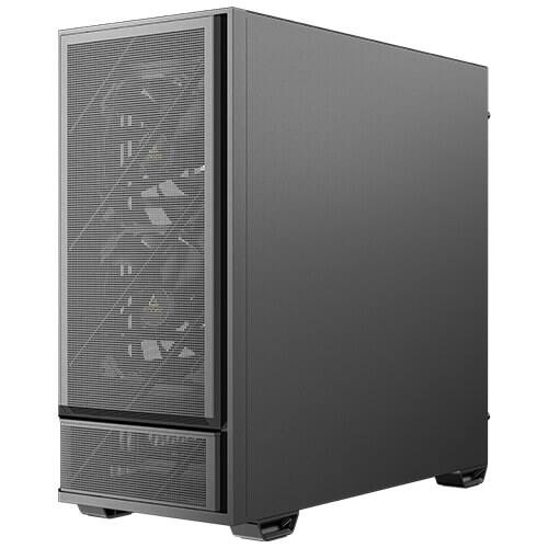 Left. Antec - Antec P30 AIR, 3+2 PWM Fans, Metal Mesh & Wood, 360mm Radiator Support, Type-C 3.2 Gen 2 ATX Case - Black.