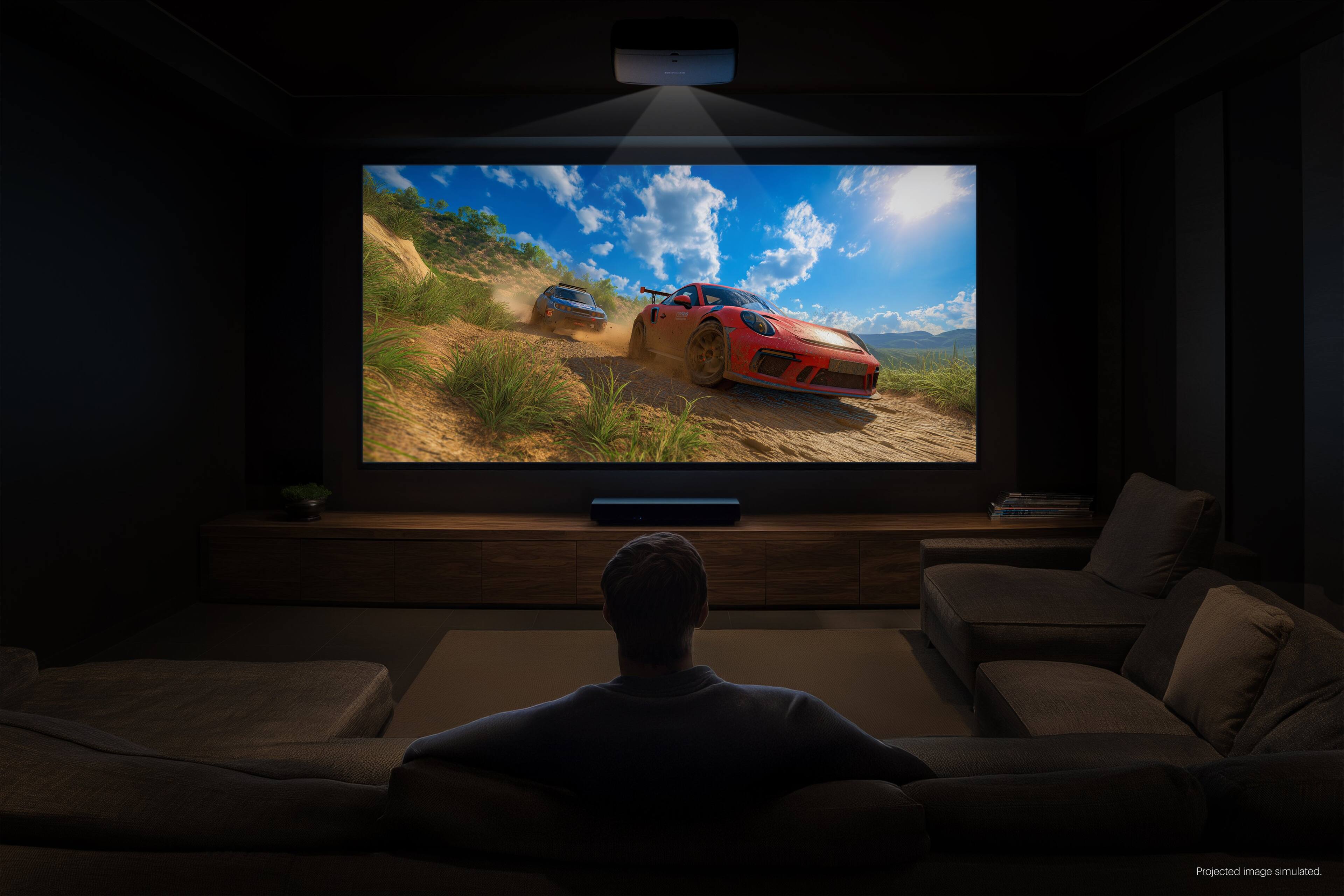 Projected image simulated.