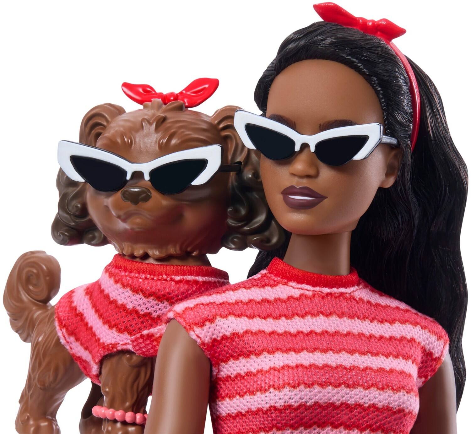 Alt View 1. Mattel - Barbie Twinning Looks Fashion Doll With Pet Dog, Black   - COLLECTIBLES - Multicolor.